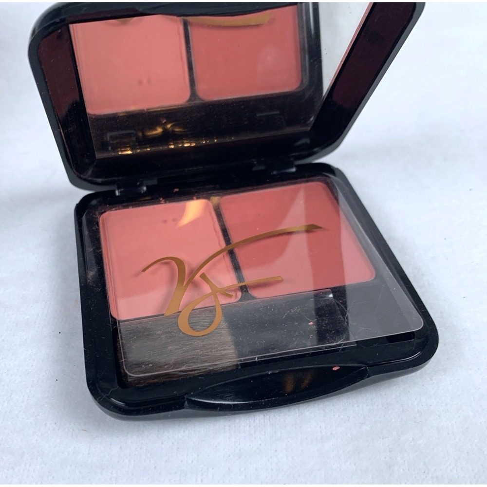 NIB VTG NOS 90s Victoria‎ Jackson MORNING Blush Peach Coral Duo Mirror Compact